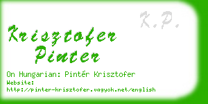 krisztofer pinter business card