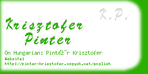 krisztofer pinter business card